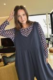 Bobby Mesh Layering Top Dopamine Dot Navy Foxglove /18